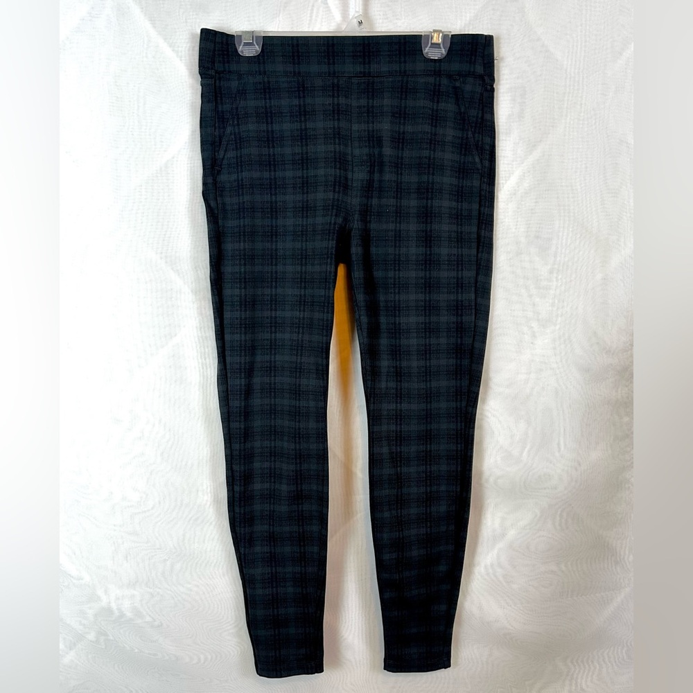 Women’s Liverpool Blue Plaid Pull-on crop Stretch Pants / Sz 10